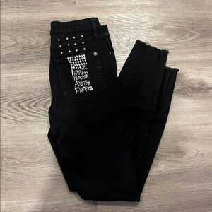 Ksubi Black Women's Jeans with Graphic Pocket